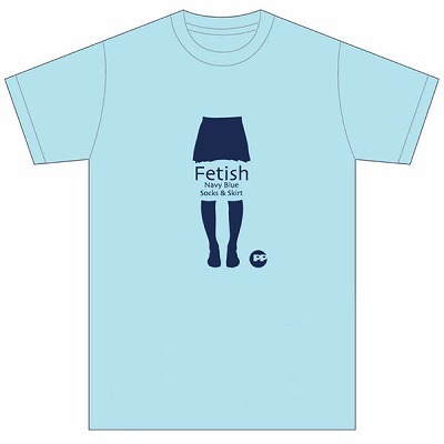 エロとおしゃれの融合Ｔシャツ　（スカート＆ソックス　Ｌ）（ジョークグッズ）