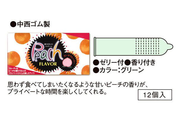 ピーチフレーバーコンドーム　１２個入り