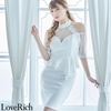<Love Rich>レース使用のミニドレス パーティードレス キャバドレス(ホワイト)